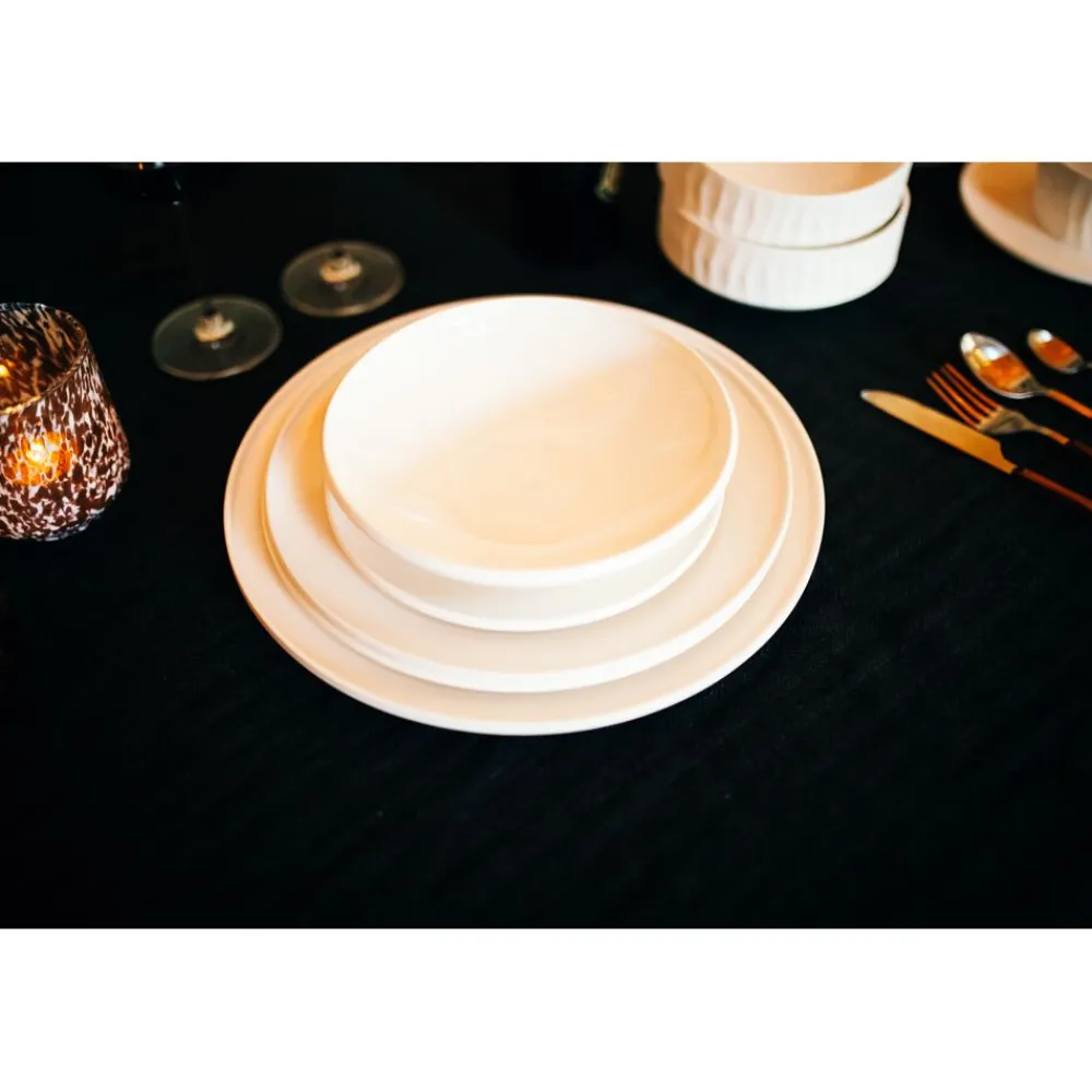 Pomax Vaisselle-LEGGERO - bol à soupe - porcelaine - DIA 19,5 x H 4,5 cm - blanc