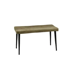 Pomax Bancs-LEGNO - banc - bois de mangier / métal - L 75 x W 35 x H 43 cm