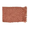 Pomax Plaids-LINETTE - plaid - polyester / acrylique - L 150 x W 125 cm - pêche