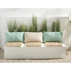 Pomax Coussins-LISBOA - coussin - coton - L 50 x W 30 cm - menthe