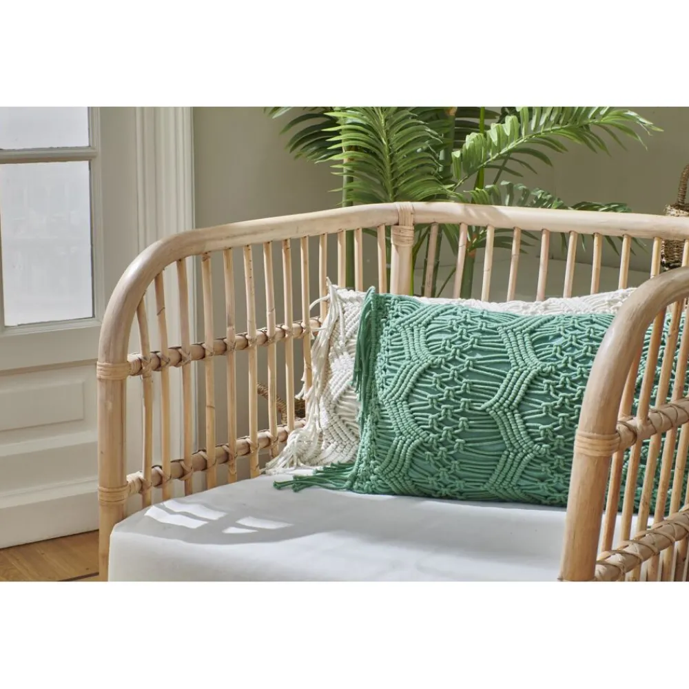 Pomax Coussins-LISBOA - coussin - coton - L 50 x W 30 cm - menthe