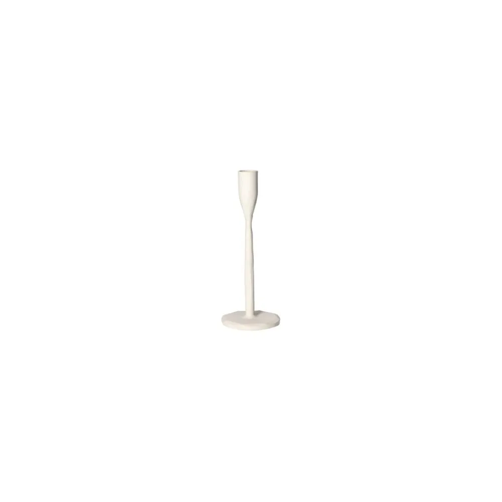 Pomax Chandeliers-LIZZIE - bougeoir - métal - DIA 8 x H 20,5 cm - blanc cassé