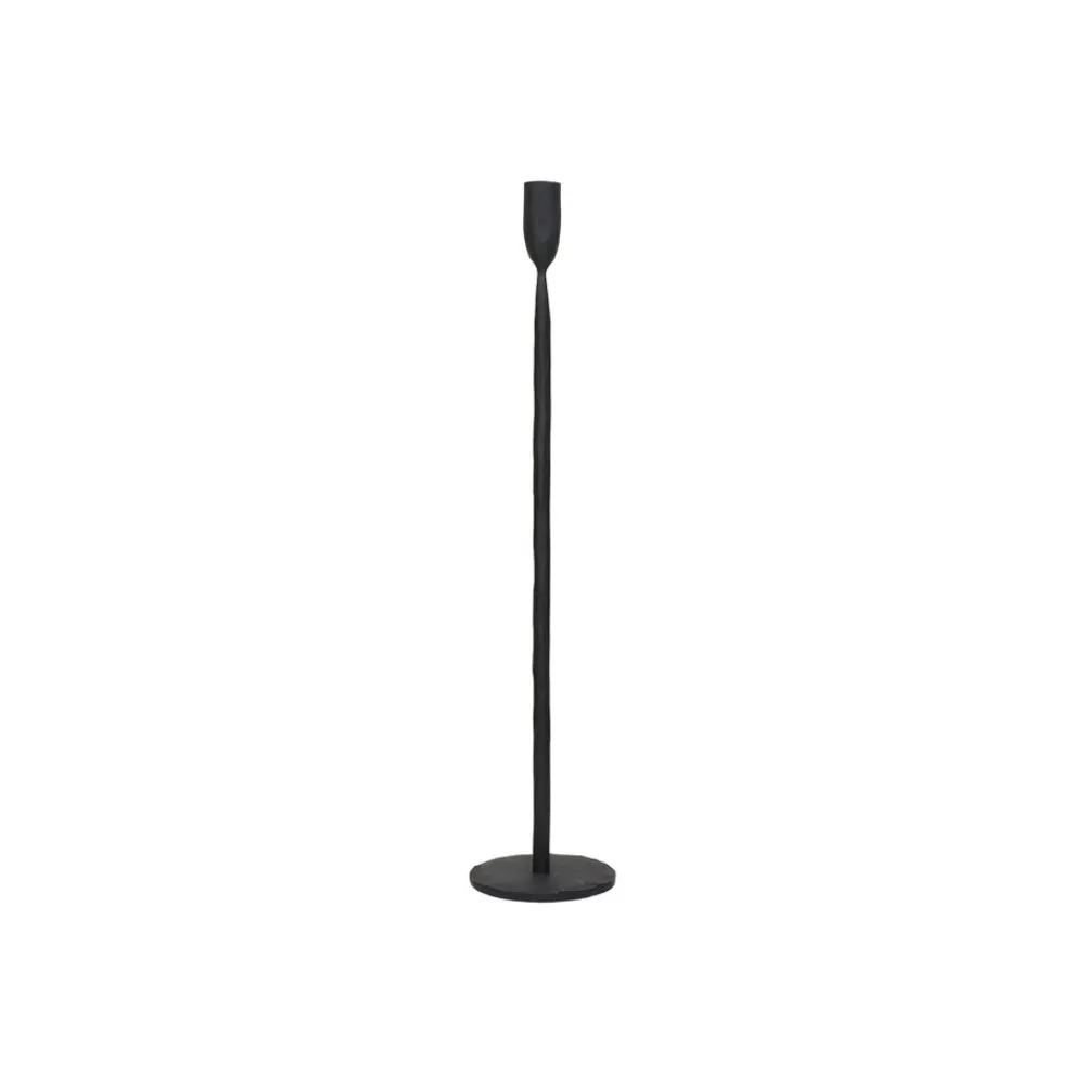 Pomax Chandeliers-LIZZIE - bougeoir - métal - DIA 10,5 x H 50 cm - noir