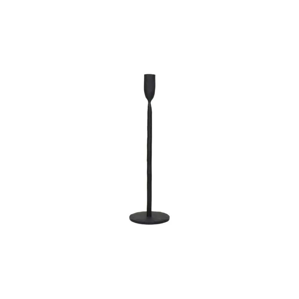 Pomax Chandeliers-LIZZIE - bougeoir - métal - DIA 8 x H 30,5 cm - noir