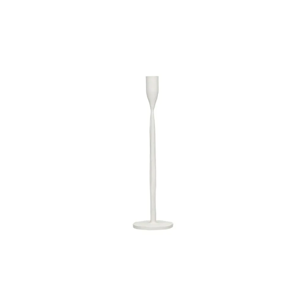 Pomax Chandeliers-LIZZIE - bougeoir - métal - DIA 10,5 x H 50 cm - blanc cassé