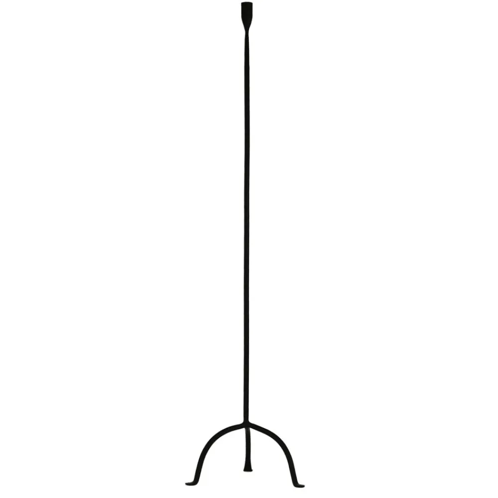 Pomax Chandeliers-LIZZIE - bougeoir - métal - L 24,5 x W 22,5 x H 105 cm - noir
