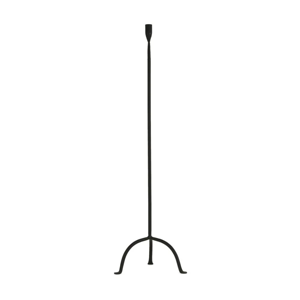 Pomax Chandeliers-LIZZIE - bougeoir - métal - L 25,2 x W 21 x H 90 cm - noir