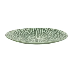 Pomax Vaisselle-LOTUS - assiette à dessert - porcelaine - DIA 22 x H 2,5 cm - vert