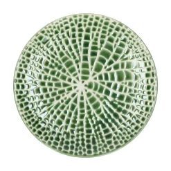 Pomax Vaisselle-LOTUS - assiette à dessert - porcelaine - DIA 22 x H 2,5 cm - vert