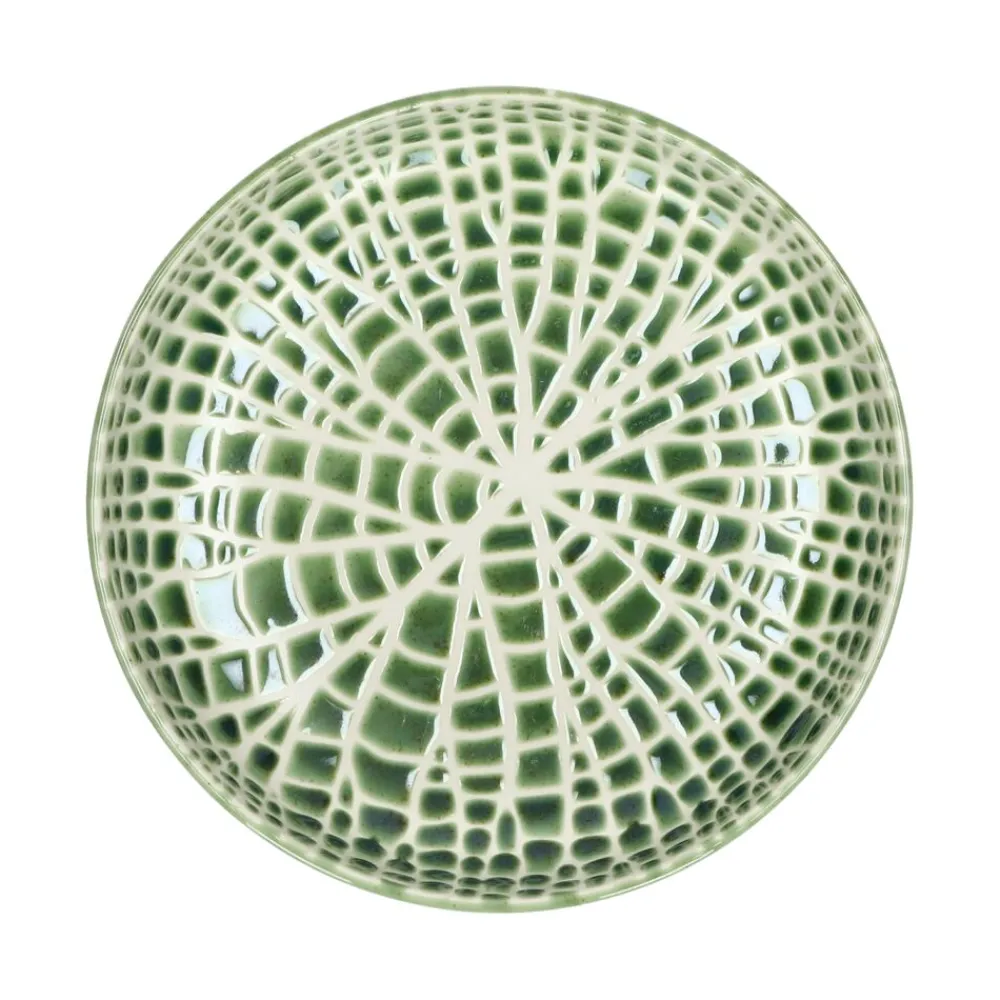 Pomax Vaisselle-LOTUS - blate - porcelaine - DIA 20,3 x H 4,5 cm - vert