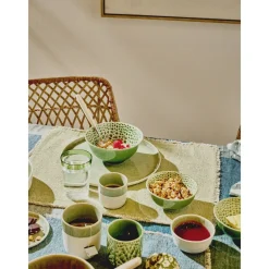 Pomax Vaisselle-LOTUS - bol à soupe - porcelaine - DIA 15 x H 7 cm - vert