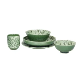 Pomax Vaisselle-LOTUS - gobelet - porcelaine - DIA 7 x H 8 cm - vert