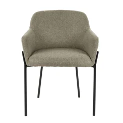 Pomax Chaises-LOUISE - chaise - tissu / métal - L 60 x W 58 x H 79 cm - beige