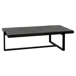 Pomax Tables Basses | Tables-LOXTON - table basse - bois de mangier / métal - L 122 x W 65 x H 36 cm - brun foncé