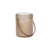 Pomax Senteurs-LULU - bougie parfumée 1 mèche - "oudh" parfum - cire de paraffine / verre - DIA 7,5 x H 9,5 cm - latté