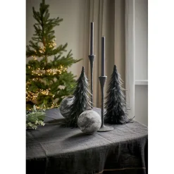 Pomax Chandeliers-LURAY - bougeoir - aluminium - DIA 12,5 x H 30 cm - noir