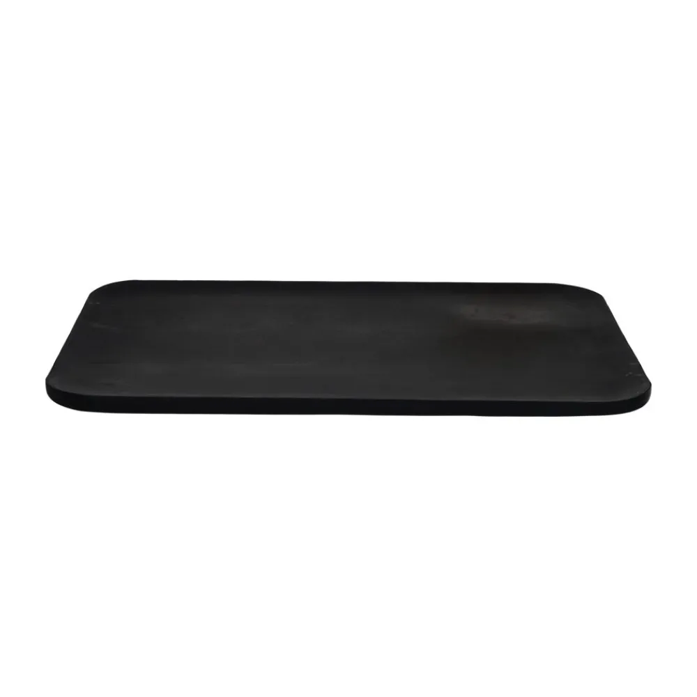 Pomax Plateaux-MACLEAR - plat - bois d'acacia - L 52 x W 32 x H 1,25 cm - noir