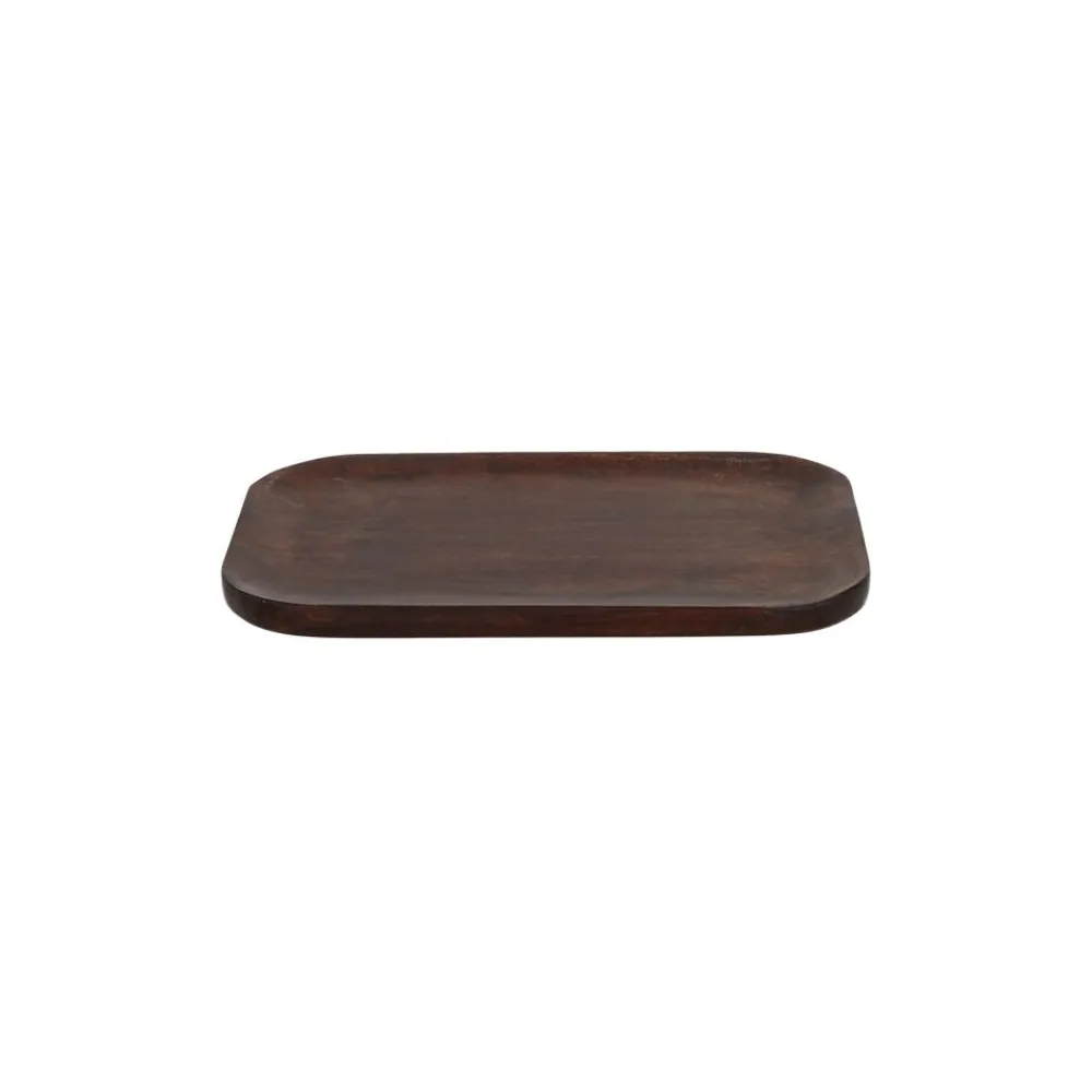 Pomax Plateaux-MACLEAR - plat - bois d'acacia - L 28 x W 20 x H 1,25 cm - brun
