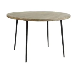 Pomax Tables-MADEIRA - table à dîner - bois de mangier / métal - DIA 115 x H 76 cm - naturel