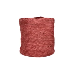 Pomax Bols & Paniers-MAMBO - set/3 paniers - jute - DIA 22/27/32 x H 22/27/32 cm - rouge