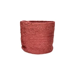Pomax Bols & Paniers-MAMBO - set/3 paniers - jute - DIA 22/27/32 x H 22/27/32 cm - rouge