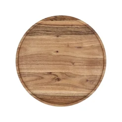 Pomax Plateaux-MANHATTAN - plat - bois d'acacia - DIA 35 x H 1,8 cm - naturel