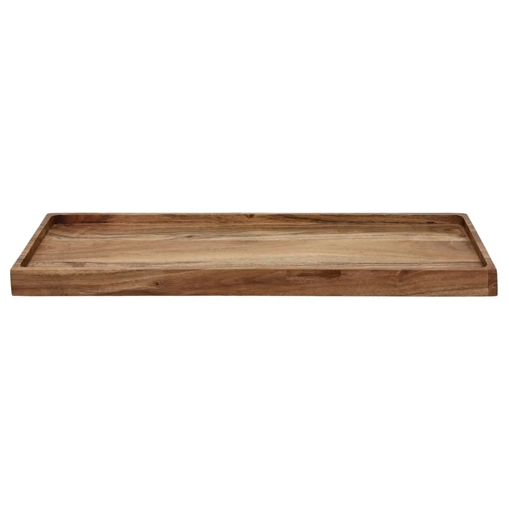 Pomax Plateaux-MANHATTAN - plateau - bois d'acacia - L 47 x W 18 x H 2,5 cm - naturel