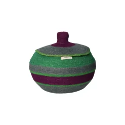 Pomax Bols & Paniers-MARE - set/3 paniers - jonc de mer - DIA 25/37/47 x H 22/29/36 cm - multicolore