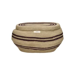 Pomax Bols & Paniers-MARE - set/3 paniers - jonc de mer - L 31/44/52 x W 22/29/36 x H 13/23/24 cm - multicolore