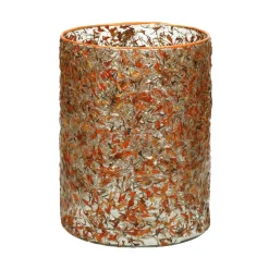 Pomax Photophores / T-lights-MARGHA - photophore - verre - DIA 16 x H 20 cm - orange