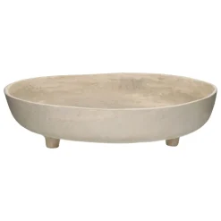 Pomax Bols & Paniers-MARICARO - plat - papier mâché - DIA 50 x H 12 cm - blanc