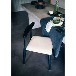 Pomax Linge De Table-MARIKANA - nappe - lin - L 350 x W 170 cm - noir