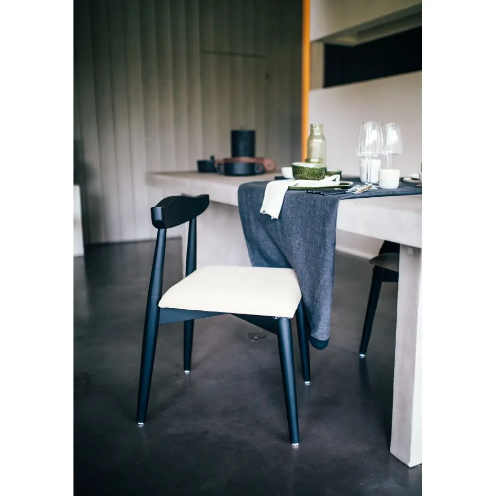 Pomax Linge De Table-MARIKANA - nappe - lin - L 350 x W 170 cm - noir