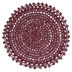 Pomax Linge De Table-MARISKA - set de table - papier - DIA 38 cm - framboise