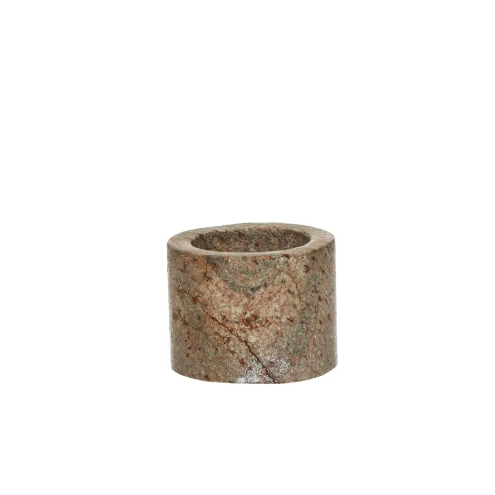 Pomax Chandeliers-MARMAR - bougeoir - marbre - DIA 6,5 x H 5 cm - rose