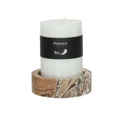 Pomax Chandeliers-MARMAR - bougeoir - marbre - DIA 9,8 x H 3 cm - rose