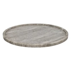 Pomax Bols & Paniers-MARMAR - plat - marbre - DIA 30 x H 1,5 cm - gris
