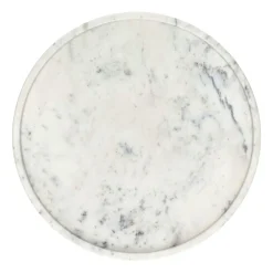 Pomax Bols & Paniers-MARMAR - plat - marbre - DIA 30 x H 1,5 cm - blanc