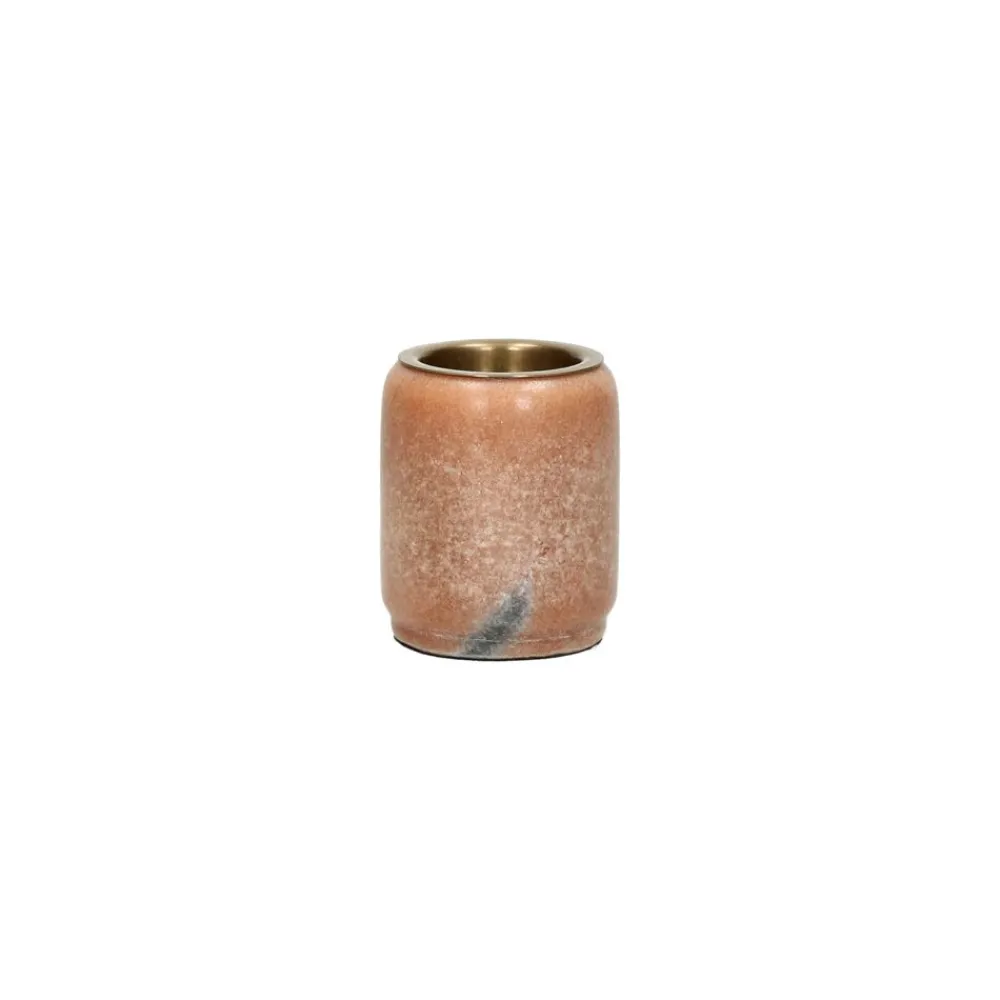 Pomax Chandeliers-MARMORE - bougeoir - marbre - DIA 6 x H 7 cm - rose