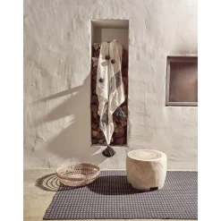 Pomax Plaids-MARRAKECH - plaid - coton - L 170 x W 130 cm - noir/blanc