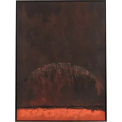 Pomax Tableau / Déco Murale-MARTE - toile avec cadre - canvas / bois - L 100 x W 3,4 x H 140 cm - rouge