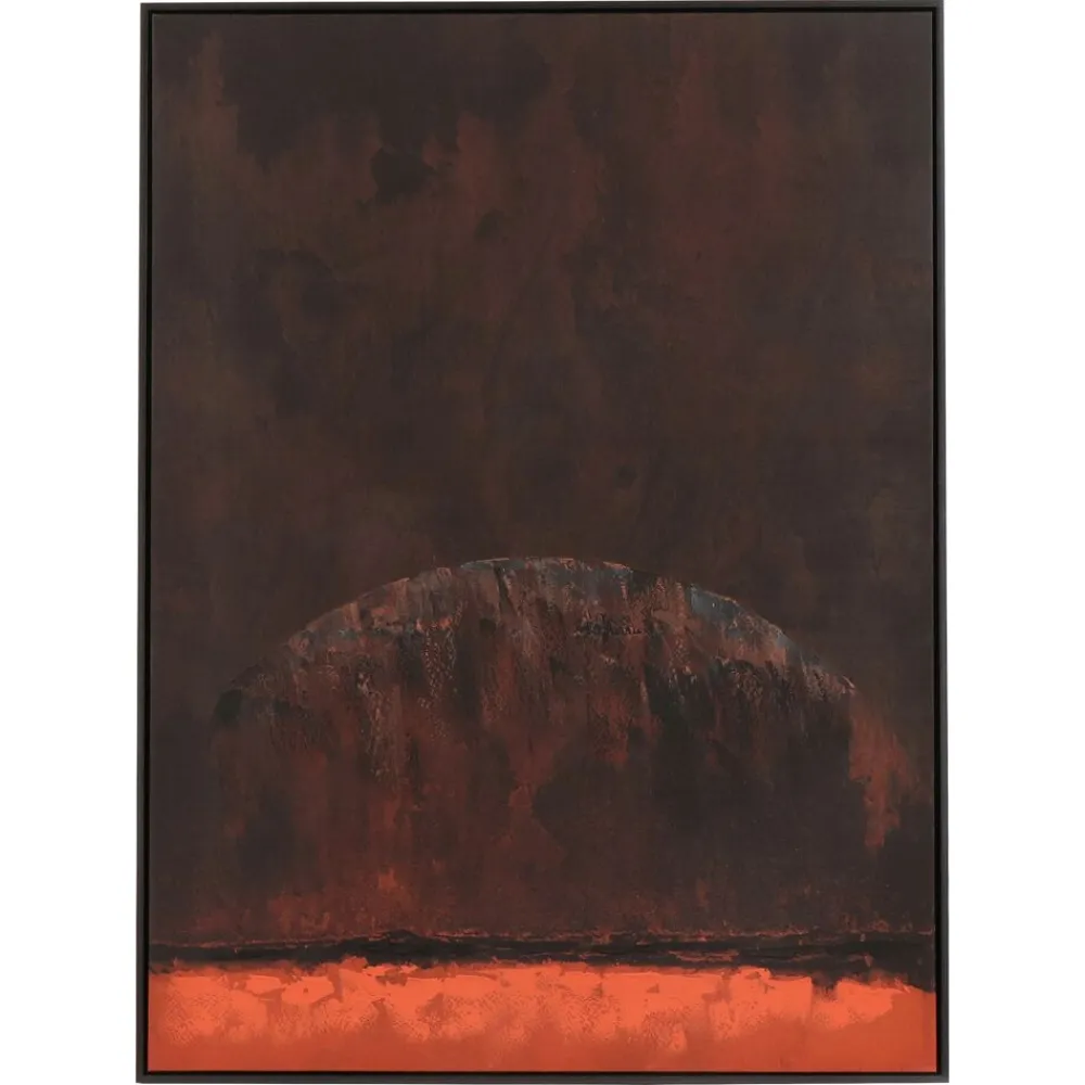 Pomax Tableau / Déco Murale-MARTE - toile avec cadre - canvas / bois - L 100 x W 3,4 x H 140 cm - rouge