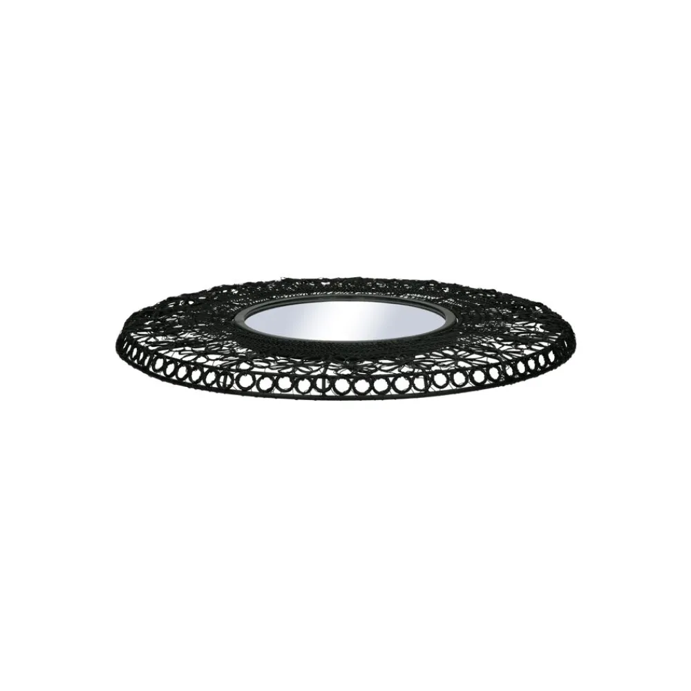Pomax Miroirs-MAZE - miroir - métal - DIA 51 x H 2,5 cm - noir