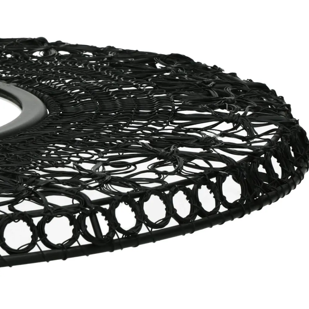 Pomax Miroirs-MAZE - miroir - métal - DIA 51 x H 2,5 cm - noir