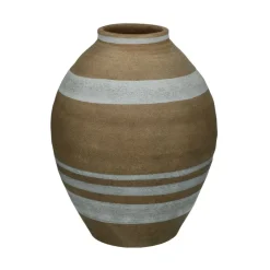 Pomax Vases-MEDINA - vase - faïence - DIA 23 x H 30,5 cm - naturel