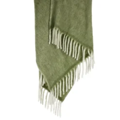 Pomax Plaids-MELANGE - plaid - laine / acrylique - L 170 x W 130 cm - vert