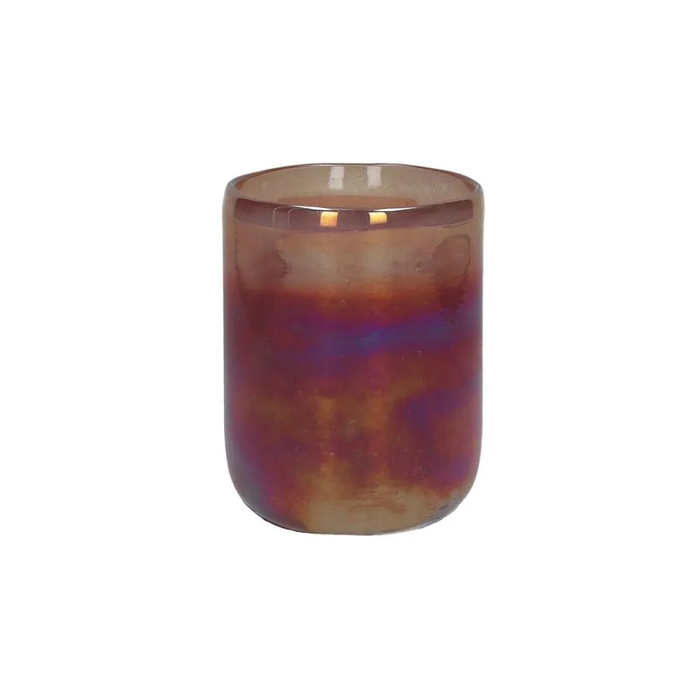 Pomax Senteurs-MELÓN - bougie parfumée 1 mèche - "oudh" parfum - verre / cire - DIA 7,5 x H 10 cm - rose