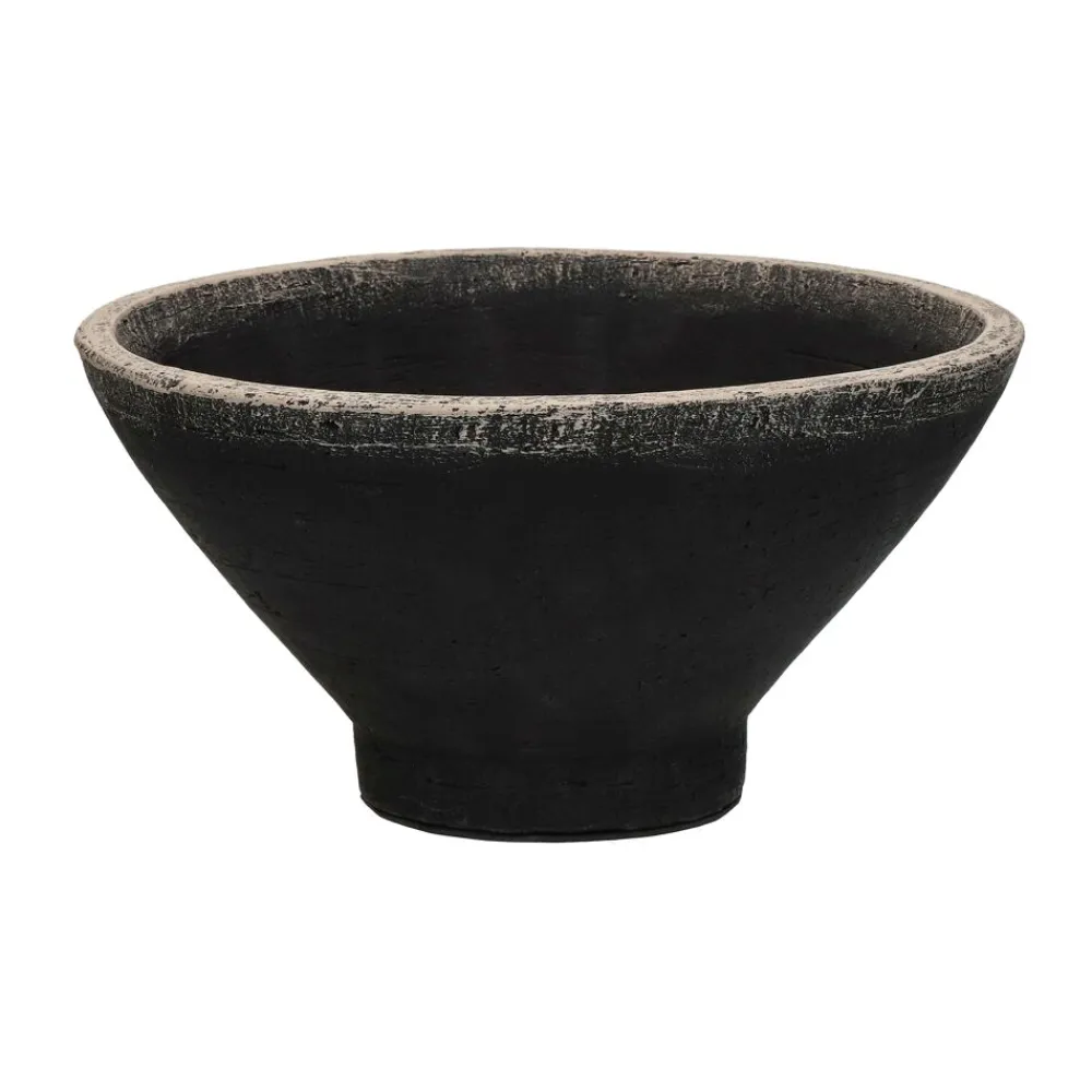 Pomax Bols & Paniers-MERAPI - bol - terracotta - DIA 24,5 x H 13 cm - noir