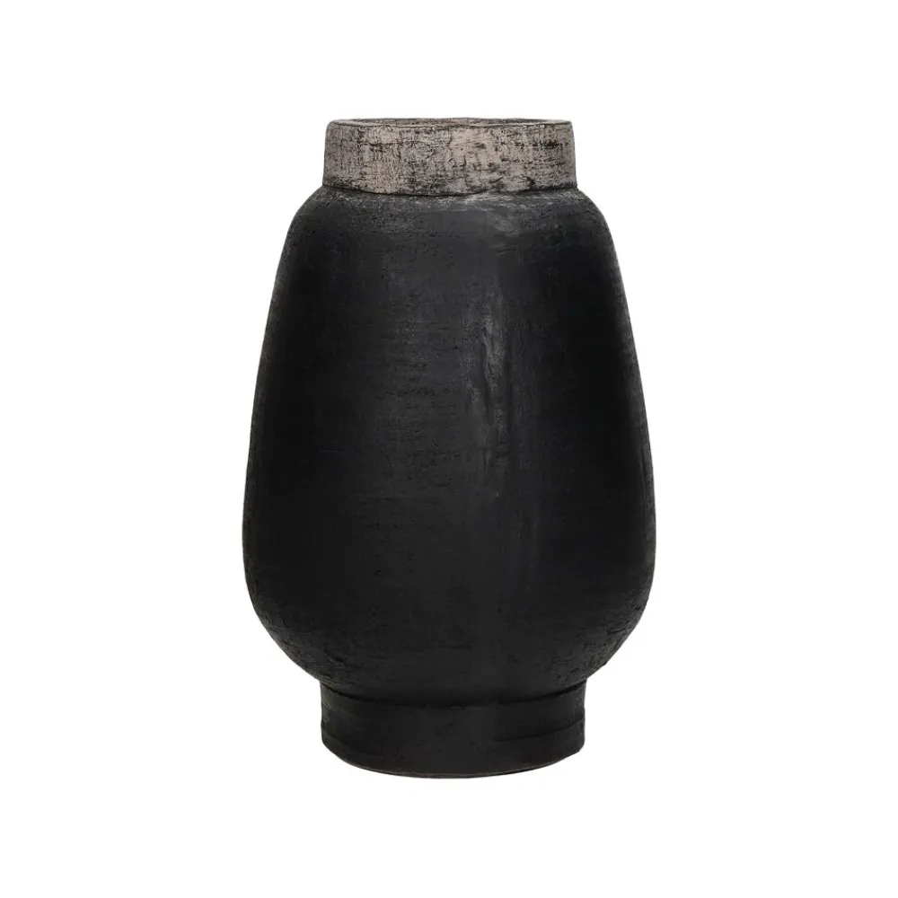 Pomax Vases-MERAPI - vase - terracotta - DIA 19 x H 29 cm - noir