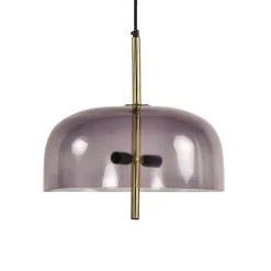 Pomax Suspensions-MICHAEL - lampe suspendue - métal / verre - DIA 39 x H 115 cm - fumé
